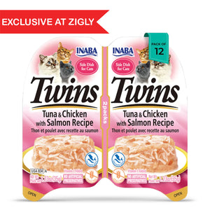 Inaba Twins Tuna & Chicken with Salmon recipe cat food pack of 2 exclusive at Zigly