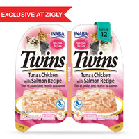 Inaba Twins cat food tuna and chicken with salmon recipe side dish pack of 12 exclusive at Zigly