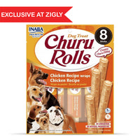 Inaba Churu Roll Dog Chicken Recipe Wraps Chicken Recipe Meaty Dog Treat - 96gm