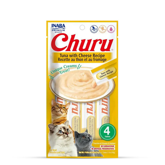 Inaba Churu Tuna With Cheese Recipe Creamy Meaty Cat Treat - 42gm