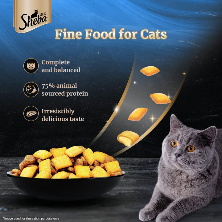 Sheba Irresistible Salmon Kitten and Adult Dry Cat Food - 1.5kg