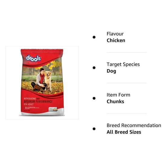Drools Optimum Performance Dry Dog Food - All Breed Adult - 20kg - Zigly