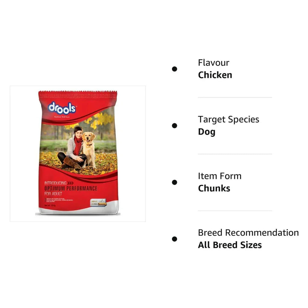 Drools Optimum Performance Dry Dog Food - All Breed Adult - 20kg - Zigly