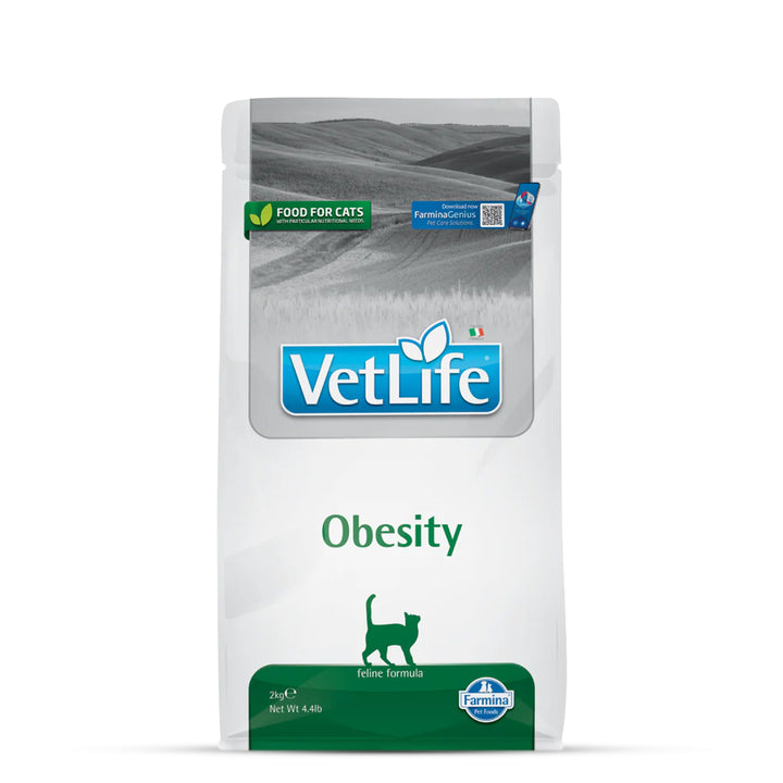 Farmina Vet Life Natural Diet Obesity Dry Cat Food - All Breeds Adult - 2kg