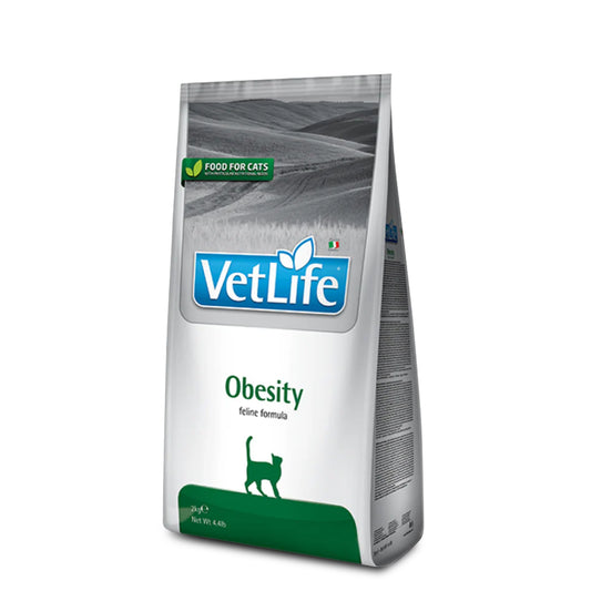 Farmina Vet Life Natural Diet Obesity Dry Cat Food - All Breeds Adult - 2kg