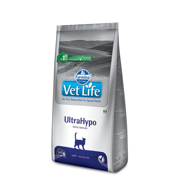 Farmina Vet Life Natural Diet UltraHypo Veterinary Dry Cat Food - All Breed Adult -  2kg