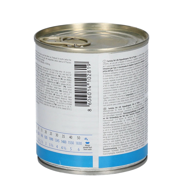 Farmina Vet Life Natural Diet Hypoallergenic Fish & Potato Wet Dog Food - All Breed Adult - 300g