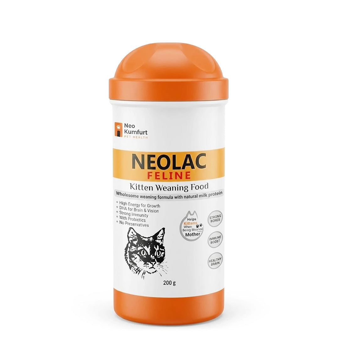 Neo Kumfurt Neolac Feline (Milk Protein & Taurine) Weaning Powder for Kittens & Cats (200g)
