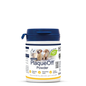 ProDen PlaqueOff Powder for dog and cat dental health available at zigly