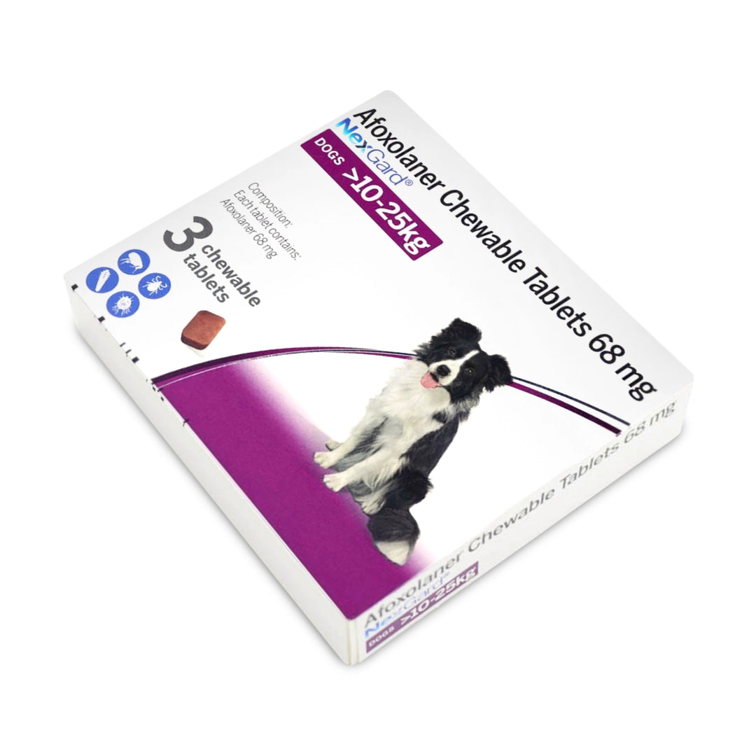 Nexgard Chewable Flea & Tick Prevention tablets for Dogs - 10 to 25kg