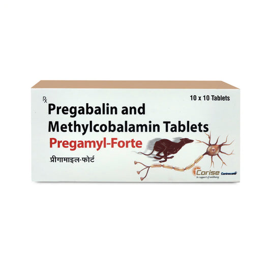 Corise Pregamyl Forte Tablet (Pregabalin & Methylcobalamin) for Dogs and Cats - 10 Tablets
