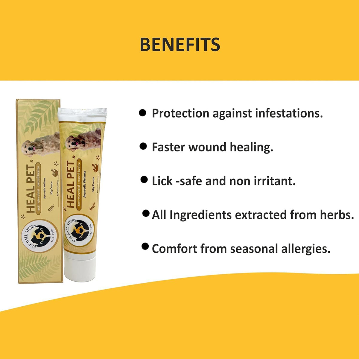 Fur Ball Story Heal Pet Veterinary Herbal Ointment - 50g