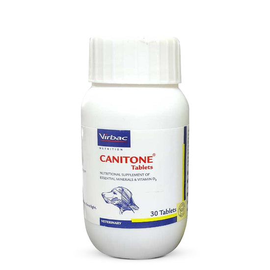 Virbac Canitone Tablets Calcium Supplement for Dogs and Cats (Pack of 30 tablets)