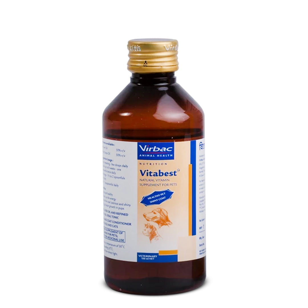 Virbac Vitabest Multi Vitamin Supplement for Dogs and Cats - 150ml