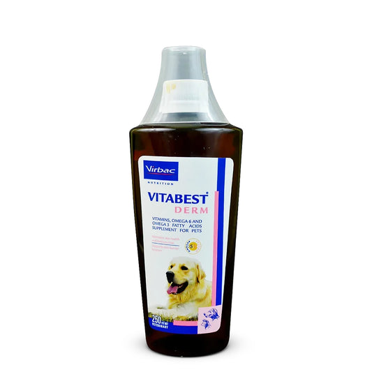 Virbac Vitabest Derm Omega 3+6 Syrup for Dogs and Cats (250ml)