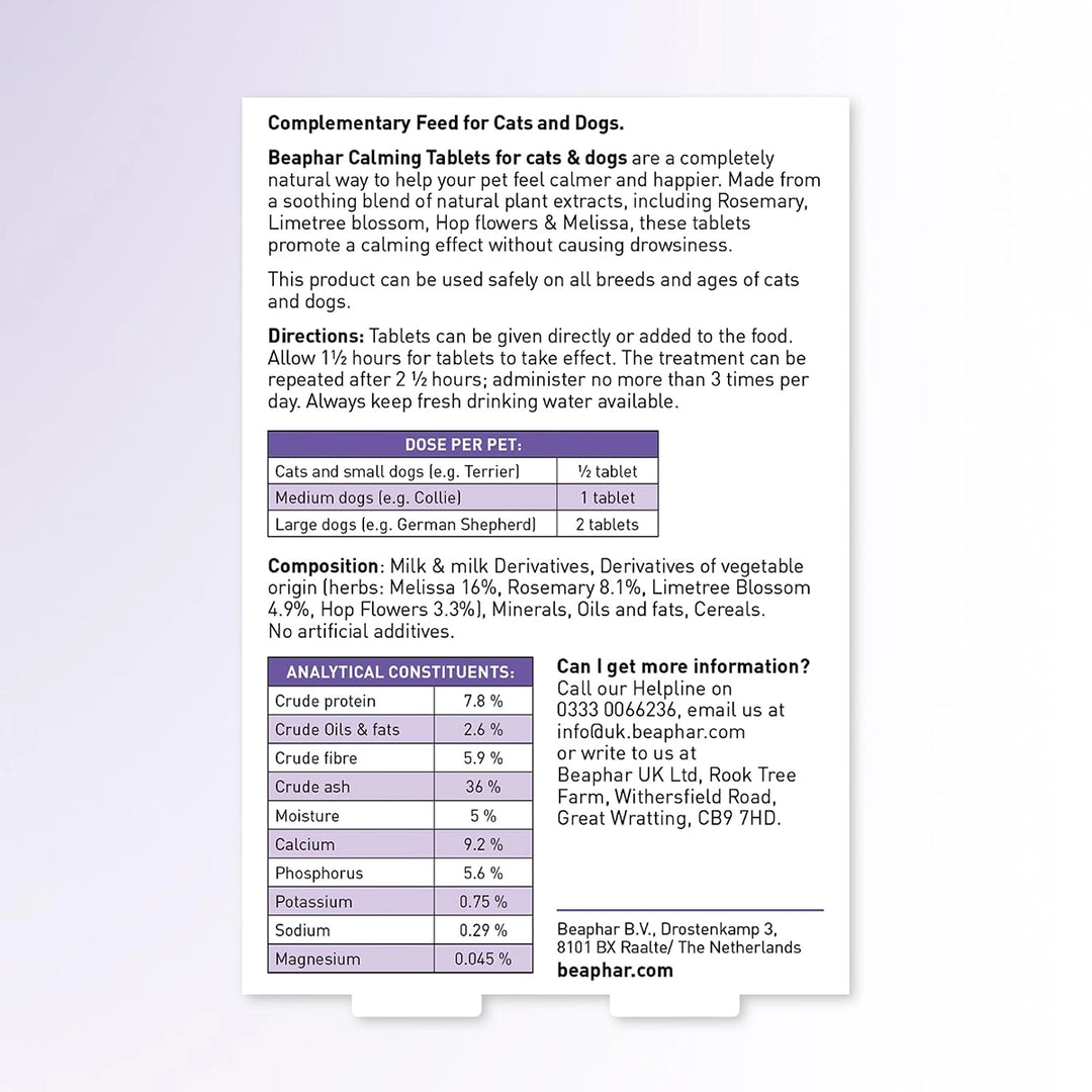 Beaphar Calming Tablets - 20 Tablets