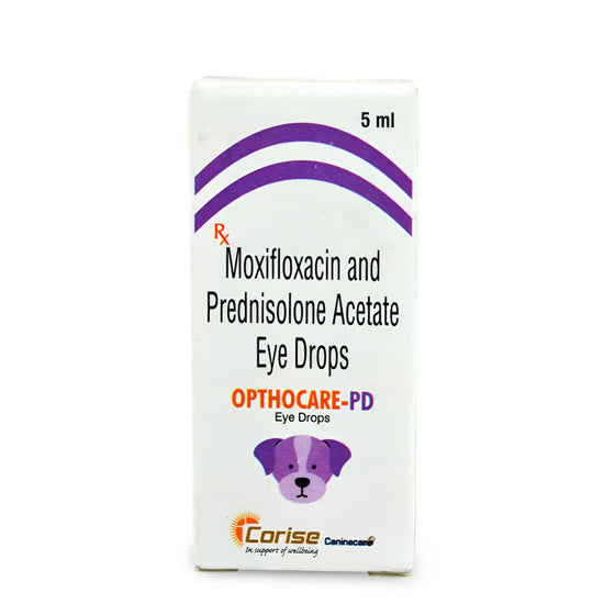 Corise Opthocare PD Eye Drops (Moxifloxacin Prednisolone) for Dogs and Cats (5ml)