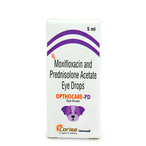 Corise Opthocare PD Eye Drops (Moxifloxacin Prednisolone) for Dogs and Cats (5ml)