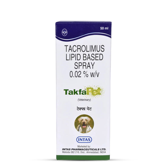 Intas Takfa Pet Spray (Tacrolimus) for Dogs (50ml)