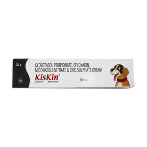 Intas Kiskin Ointment (Cream) (Corticosteroid) for Dogs and Cats - 20g