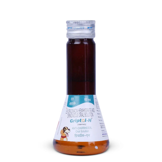 Intas Griptol N Syrup Antidiarrheal Suspension for Dogs (60ml)