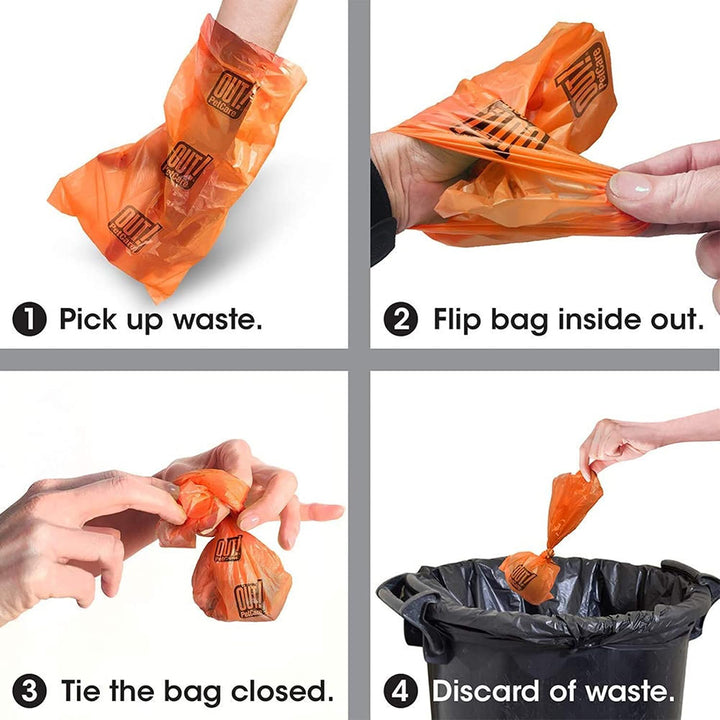 Out Pet Care Green Colored Waste Pick-Up Bags - 120 Bags
