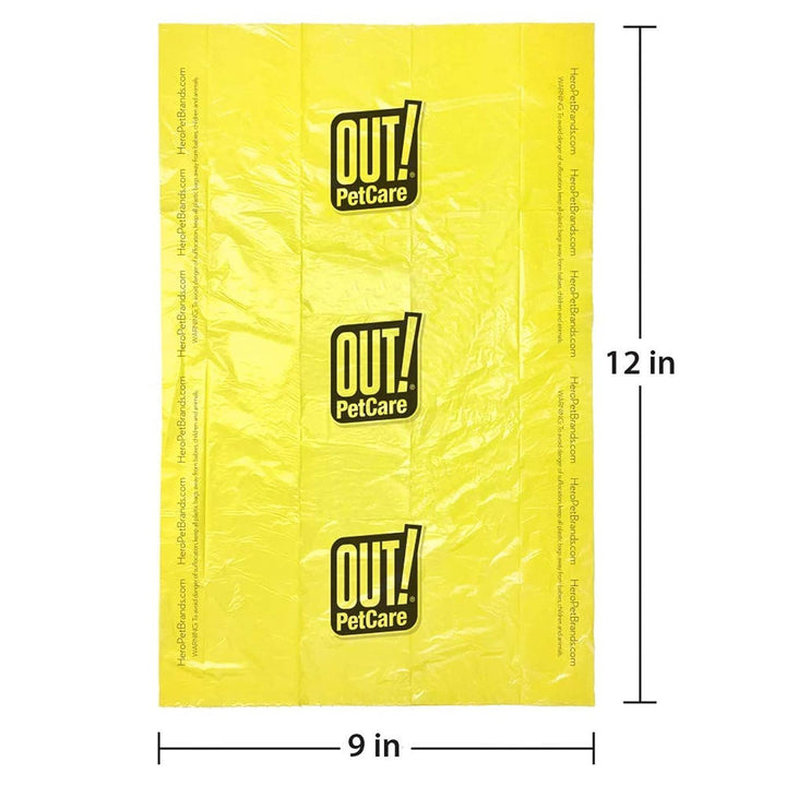 Out Pet Care Green Colored Waste Pick-Up Bags - 120 Bags
