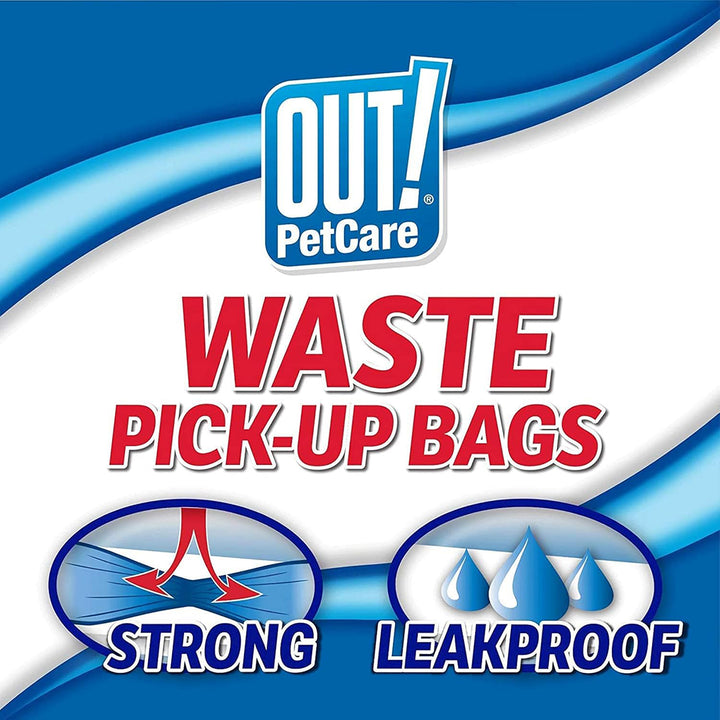 Out Pet Care Green Colored Waste Pick-Up Bags - 120 Bags