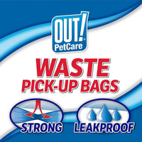 Out Pet Care Green Colored Waste Pick-Up Bags - 120 Bags
