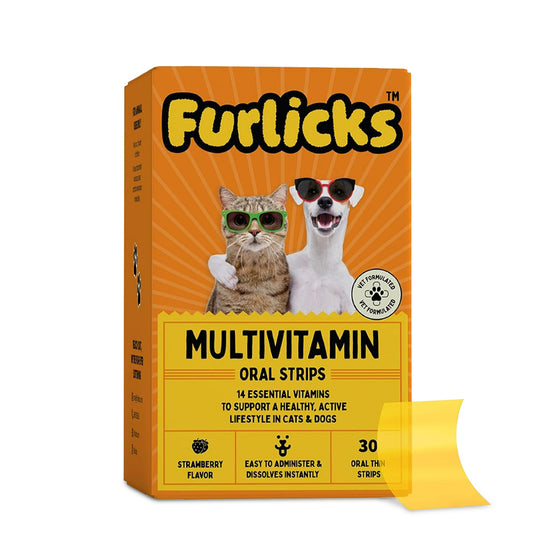 Furlicks Multivitamin for Dogs & Cats – Strawberry Flavour