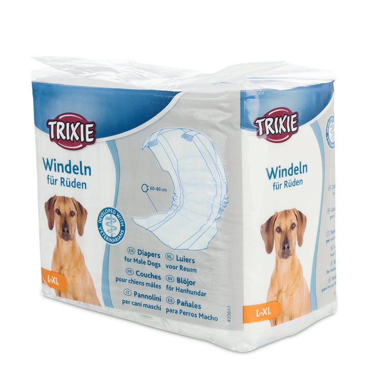 Trixie Disposable Diapers for Male Dog-12 Diapers
