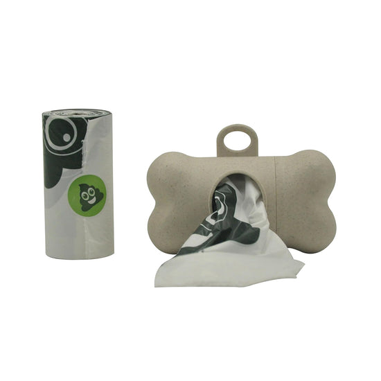 M-Pets Poo Bamboo Vegetable Base Waste Bag Dispenser - Zigly