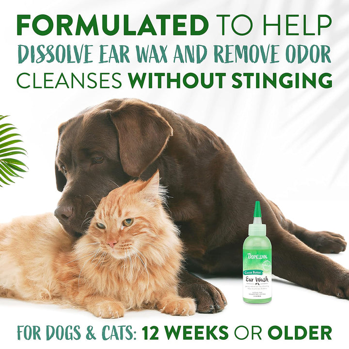 Tropiclean Alcohol-Free Ear Wash - 118ml