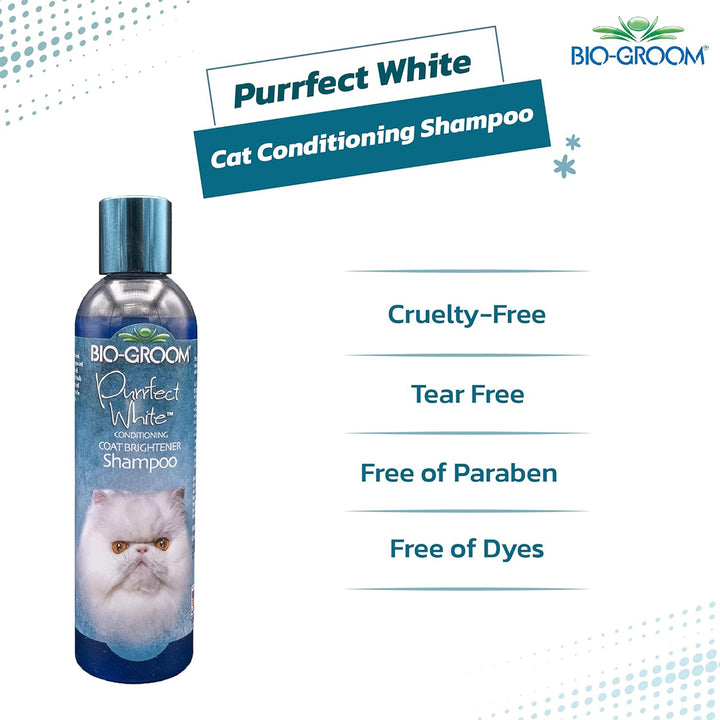 Bio-Groom Purrfect White Cat Conditioning Shampoo - 236 ml