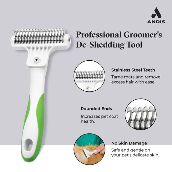 Andis Deshedding Tool Lime Green