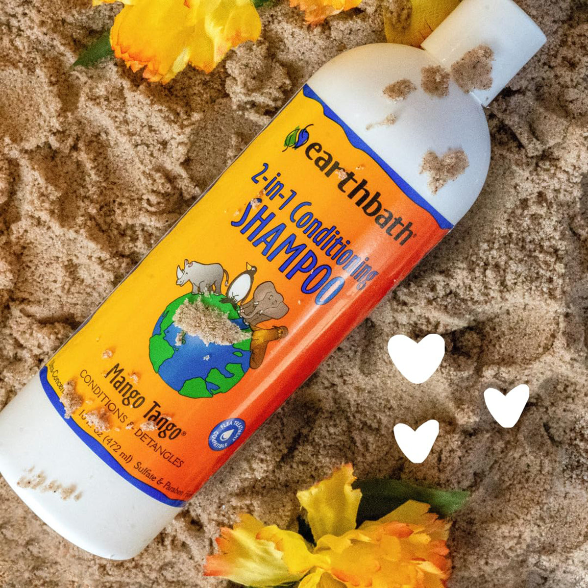 Earthbath 2-in-1 Conditioning Shampoo Conditioner & Detangler Mango Tango Dog Shampoo – 472ml