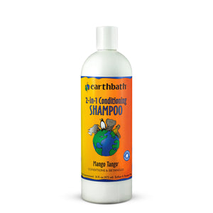 Earthbath 2-in-1 Conditioning Shampoo Conditioner & Detangler Mango Tango Dog Shampoo – 472ml