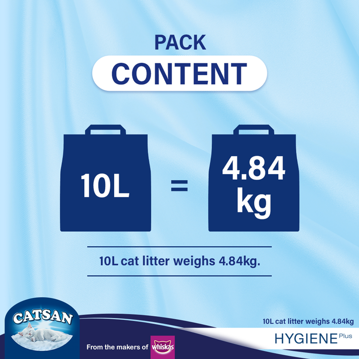 Catsan Hygiene Plus Non Clumping Natural Cat Litter - 4.8 kg