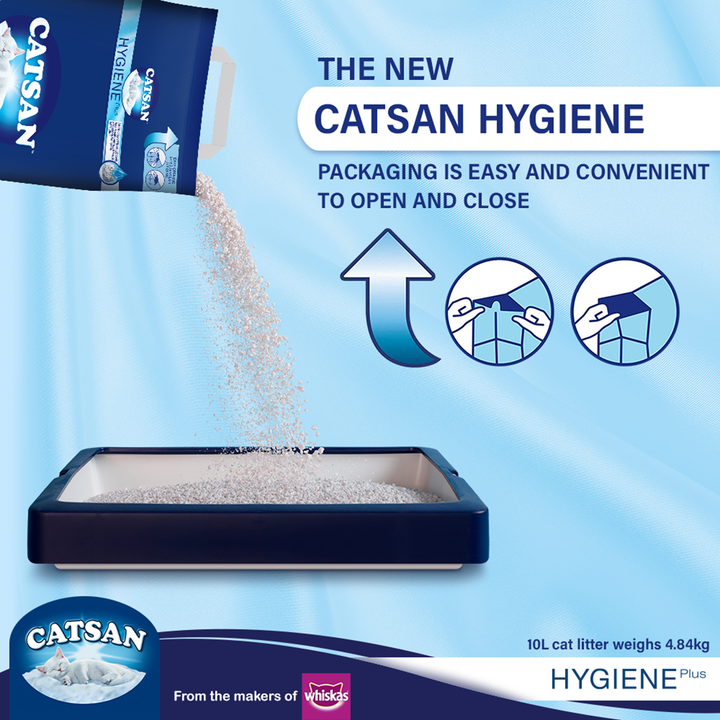 Catsan Hygiene Plus Non Clumping Natural Cat Litter - 4.8 kg