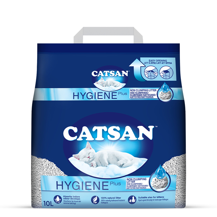 Catsan Hygiene Plus Non Clumping Natural Cat Litter - 4.8 kg