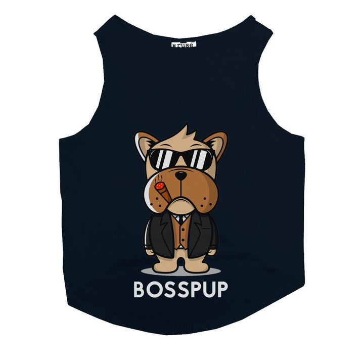 Ruse Boss Pup Dog T-Shirt - Navy