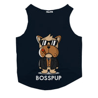 Ruse Boss Pup Dog T-Shirt - Navy