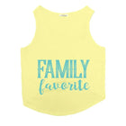 Ruse Family Favourite Printed Tank Dog Tee - Lemon Yellow - Zigly