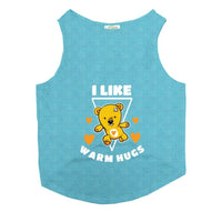 Ruse Warm Hugs Printed Tank Dog Tee - Steel Blue