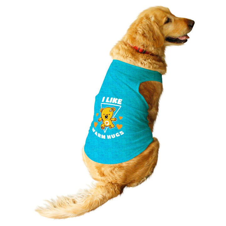 Ruse Warm Hugs Printed Tank Dog Tee - Steel Blue
