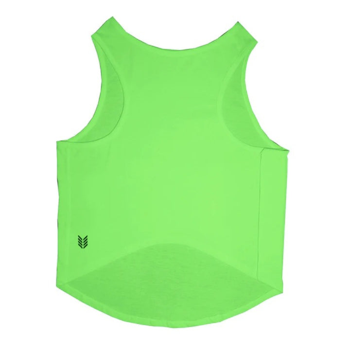 Ruse Let's Party Printed Tank Dog Tee Lime Green