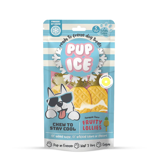 Imaginelles New Pup Ice Fruity Lollies Pineapples Dog Treat - 3 Pieces - 90g