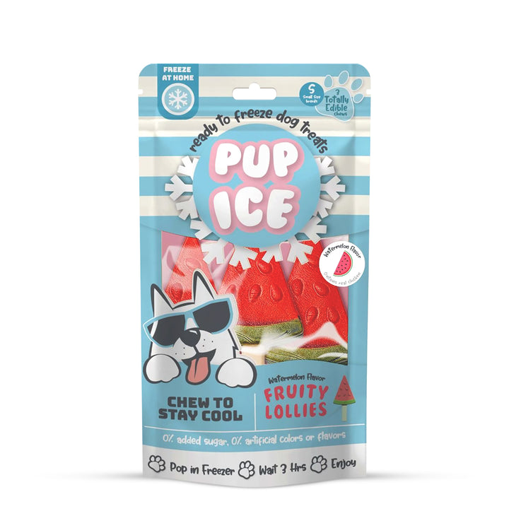 Imaginelles Pup Ice Fruity Lollies Watermelon Dog Treat - 3 Pieces - 90g