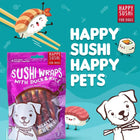 Imaginelles Happy Sushi Wraps Duck & Rice Meaty Dog Treat - 12 Pieces - 144g - Zigly