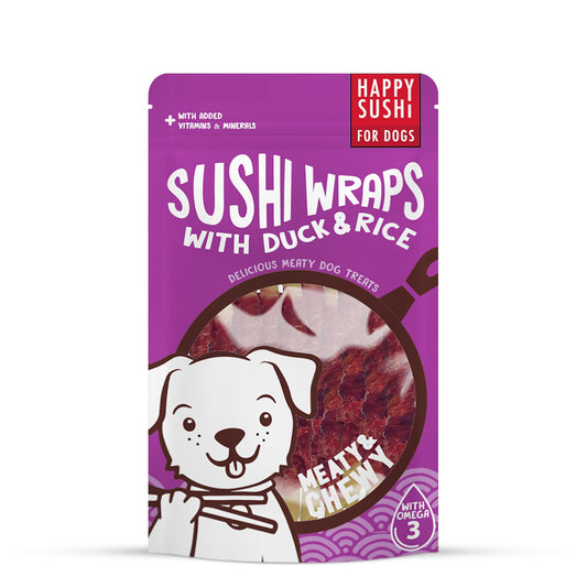 Imaginelles Happy Sushi Wraps Duck & Rice Meaty Dog Treat - 12 Pieces - 144g
